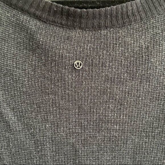 LULULEMON Cashmere Wool Reversible Scoop Neck Long Sleeve Sweater Black Grey 4 - Picture 7 of 15
